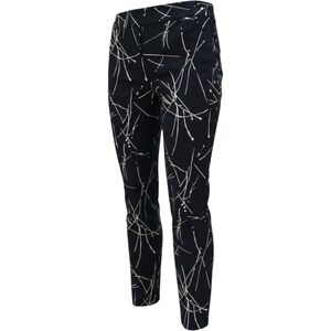 Krazy Larry Pull-On Ankle Pants Navy Blue White Splatter Print Stretch Size‎ 14
